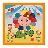 2PCS、クリエイティブ・ロープペースト絵画赤ちゃんのDIY工芸玩具[ひまわり]