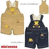 MIKIHOUSE(ミキハウス)ポッケからプッチーがワーイ オーバーオール ８０ｃｍ,インディゴブルー（33）