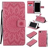 iPhone 7 Plus ケース 高品質 PU手帳型 耐摩擦 全面保護ケース カード収納 スタンド機能 財布型 アイフォン 7 Plus 用 ケース (P3 ピンク)