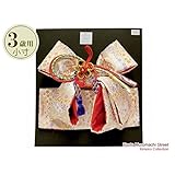七五三 3歳用 金襴の結び帯(小寸)「白系」DMO301