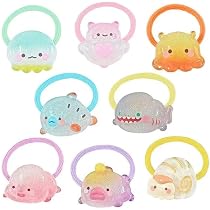 Amazon | ヘアゴム 髪ゴム ヘアアクセサリー 珍海生物 デコレーション