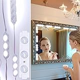 化粧台メイクアップライトキットgeefawa 10 ft 60 LEDハリウッドスタイルミラーLEDライトDIYライト用のキットのバスルームコスメティックミラー装飾with Dimmerコントローラミ