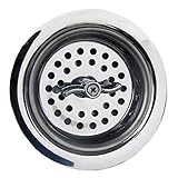LASCO 03-1129 Chrome Plated, Stainless Steel Kitchen Sink Basket Strainer Assembly with Spin Type Ba