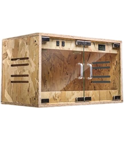 Amazon | 爬虫類 ケージ レオパ ケージ 木製飼育ケージトカゲ