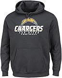 NFL San Diego ChargersメンズOur Team長袖画面印刷フード付きフリースプルオーバー、XXL、チャコールヘザー