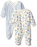 Rosie Pope Baby Girls' 2-Pack Sweet For Spring Floral and Chevron Coveralls