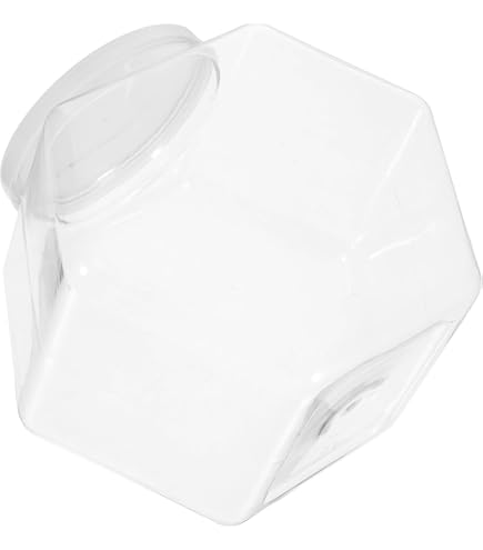 Amazon｜Dandat プラスチックキャンディジャー 六角形プラスチック
