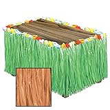クラブパック人工天然ラフィア表Skirting withシルクフラワーEdging、ボックスには6スカート