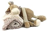 Dear Baby Gear Deluxe Reversible Baby Blanket With Soft Plush 16 Inch Animal Toy Hayleigh the Horse 