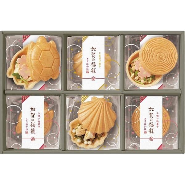 Amazon.co.jp: おめでたい亀と梅の形 お茶漬け最中8個 ギフトD