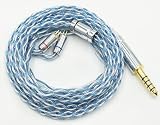 【JSHiFi-Freedom】2pin4.4mmリケーブル 8芯銀メッキ フラット2pinイヤホンアップグレードケーブル 4.4mmイヤフォン交換ケーブル (2pin4.4mm)