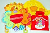 布絵本 布おもちゃ MY LITTLE BEDTIME BOOK&アクティビティ・トイ　ビヨビヨバード&おまけ付きあひるのバスポンチョ&バスグローブ　　　幼児教育 ファーストステップ・プレイ&ラーンギ