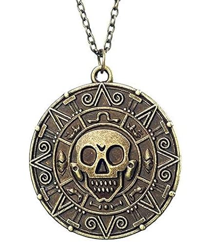 Amazon.co.jp: スカル海賊コインネックレス パイレーツオブカリビアン
