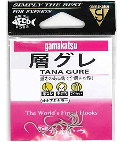 Gamakatsu 66275 Single Hook Layer Tana - Gray No. 3 Fishing Hooks (11 Pack)