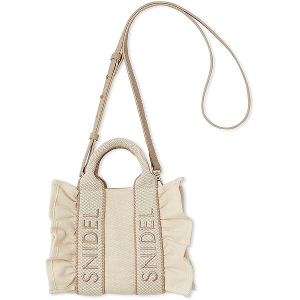 Amazon | フリルロゴバンブーバッグ | SNIDEL(スナイデル) | ハンドバッグ