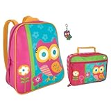 Stephen Joseph Girls Owl Backpack and Lunch Box with Zipper Pull [並行輸入品]