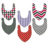 Drool Bibs By colwares – 100 %コットンベビーDrool Bibs6パック カラー: ピンク