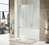 Paragon Bath 0 asbs04-pモダン – Oasis – プレミアム3 / 8で。( 10 mm厚クリア強化ガラス、サイズ: 60で。w x 58 in。Hで、フレームレスシャワードア