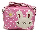 ポップンロール 通園バッグ H１８×W２４×マチ１１cm ウサギ 保育園 幼稚園 バッグ (ピンク)