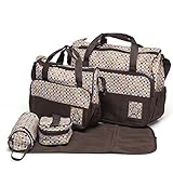 Mom Miya 5-in-1 Multifunction Large Capacity Baby Diaper Bag Nappy Changing Pad Travel Mummy Bag Tot