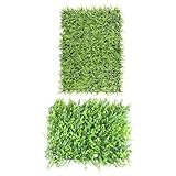 P Prettyia 2枚　ガーデン　DIY　装飾　人工芝生　芝草　壁　掛け　緑　マット　　　