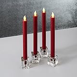 ブルゴーニュのセットテーパプッシュActivatedテーパキャンドル Set of 4 レッド LC003650