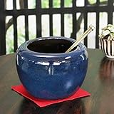 信楽焼 火鉢 【hi-0032 ミニ火鉢（ 火鉢、火箸、毛氈付）】 しがらき焼 陶器 和風 インテリア 灰皿ひばち