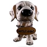 MIRAIS かわいい犬がお出迎え 犬 置物 WELCOME ウェルカム犬 玄関 インテリア アニマル グッズ フィギュア コレクション (Cタイプ) MR-WELBIGDOG-C