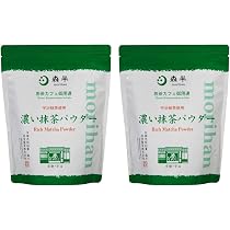 Amazon.co.jp: 森半 業務用 濃い抹茶パウダー 500g 2袋セット