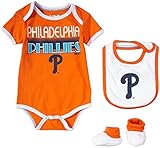 マジェスティックInfant Bib Bootieクリーパーセット – Philadelphia Phillies – 18 M