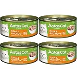 アタス キャットフード タンタライジング ツナ＆アンチョビ 80g×4缶 グレインフリー 猫缶