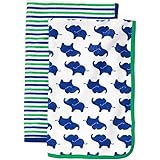 Child of Mine by Carter's Newborn Baby Boy Towel 2-Piece Set - Blue Elephants by Child of Mine