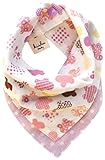 Kishu Baby Girl Bib, Boho Butterfly Bandana Bib, One Size Multicolor (purple) by Kishu Baby