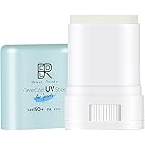 ビューテロンド（Beauté Rondo）クリアクールスポーツUVスティック（日本製、SPF50+、PA++++、ウォータープルーフ、子供も使える） 日焼け止め ギフト スティック 15g