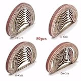 Generic 50pcs 10x330mm Zirconia Sanding Belts 40/60/80/120 Grit Aluminium Oxide Abrasive Tools(80)