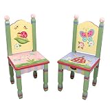 Fantasy Fields by Teamson Magic Garden Childrens Wooden Toddler Playtime Set of 2 Chairs KYW-7484A2 