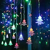 [Freahap] 飾りライト イルミネーションライト led 雪模様 クリスマスツリーライト 超可愛い ツリー多色（USプラグ）