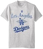 MLB Los Angeles Dodgersメンズ58t Tee、スチールヘザー、XXLサイズ