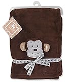 Regent Baby Crib Mates Monkey Blanket, Brown by Regent Baby