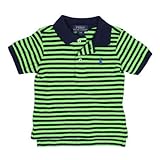 (ラルフローレン) Ralph Lauren ストライプコットンポロシャツ グリーン12m18m80・85 (12m(80)) [並行輸入品]
