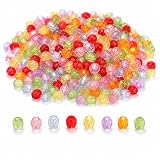 1000個入り 4mm アクリルビーズ 透明 クリアカラー ミックス ファセットカット ラウンド スペーサー 4×4.5mm 穴1mm ハンドメイド アクセサリーパーツ DIY 手芸材料【森の雑貨屋さん】