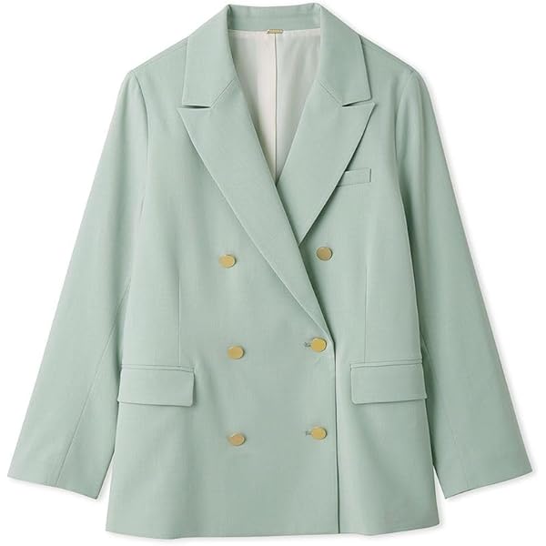 23年製 ミラオーウェン 金釦ダブルブレザーコンパクトジャケット 1 グレー Mila Owen（ミラオーウェン）の「金釦ダブルブレザーコンパクト