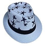 (ビグッド)Bigood 中折れハット レディース 帽子 メンズ ハット 紳士 アウトドア 日よけ UVカット 麦わら帽子 春 夏 日焼け ビーチ 旅行 ストロー 白