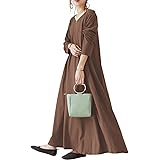 [MOCHILERO] ワンピース レディース 冬 ゆったり 薄い 着心地 大きいサイズ マキシ丈 着やせ お洒落 ロングワンピース