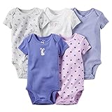 カーターズ Carter's ロンパース ボディスーツ ベビー肌着 半袖 5枚組 女の子 綿100% 5-Pack Short-Sleeve Bodysuits 9M (67-72cm) [並行輸入品
