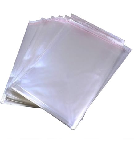 200x A4 Cello Bag 24x34cm Cellophane Clear Resealable Plastic Self Seal Adhesive - Foto 4
