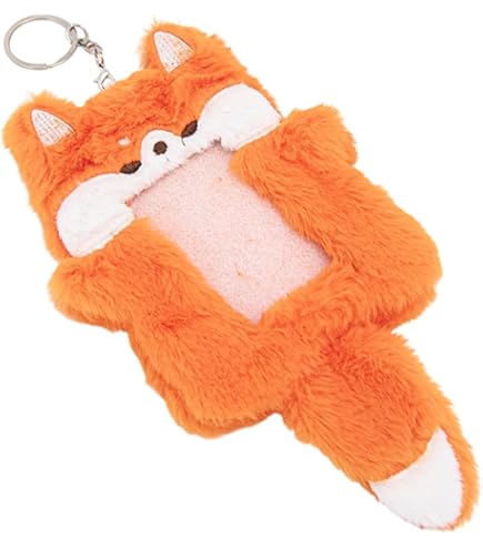 Amazon.co.jp: トレカケース ぬいぐるみ キツネ フォトカード ホルダー