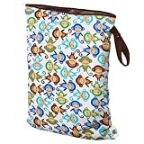 Planet Wise Wet Diaper Bag, Monkey Fun, Large by Planet Wise [並行輸入品]