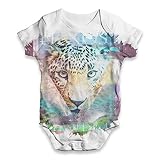 Twisted Envyチーターin the Jungle Baby手織り印刷幼児ボディスーツベビー US サイズ: S カラー: ホワイト