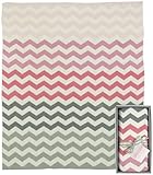 Weegoamigo Knitted Travel Blanket - Chevron Pink by Weegoamigo